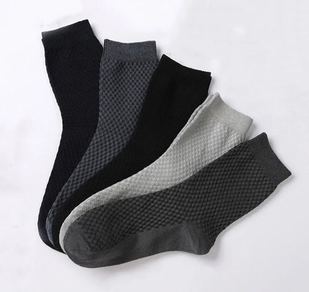Custom Men's Crew Dress Knitted Anti-Bacterial Eco-Friendly Funny Solid Socks High Quality Breathable Bamboo Fiber Free Spring