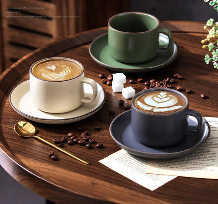 8 oz Wholesale Office Coffee Cup Japanese Kiln Porcelain Ceramic Mug Latte Coffee Mug