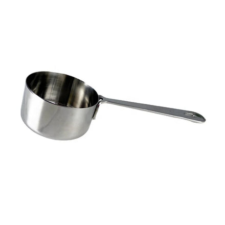 Customized Eco-Friendly Food Grade 80ml/1/3 Cup Silver Stainless Steel Measuring Spoon Scoop Custom Logo for Coffee Milk Protein