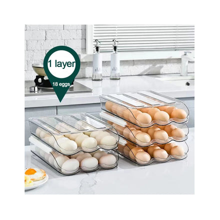Large Capacity Rectangle Injection Molded PET Plastic Eco-Friendly Modern Multifunction Folding Egg Storage Container for