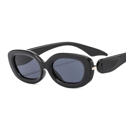 OT-LH055 Retro Trendy Small Frame Eyewear Women Vintage Leopard Shades Fashion Candy Color Oval Custom LOGO Sunglasses Female