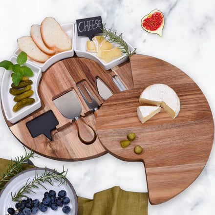 Wholesale Hot Sale Round Acacia Wood Cheese Dinner Plate Good Product Quality