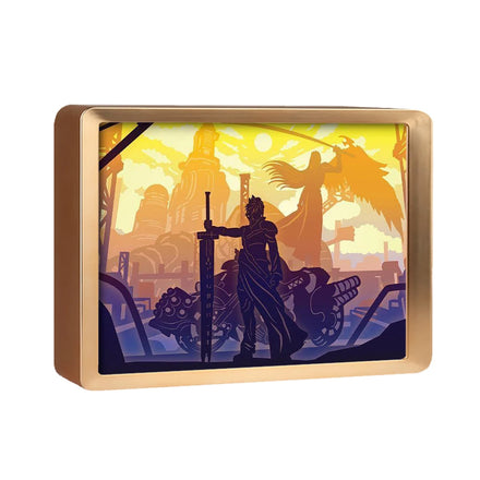 Final Fantasy 7 Anime Figure Paper Cut Light Box LED Lamps Home Decor Luxury 3D Night Light Gift Items for Men