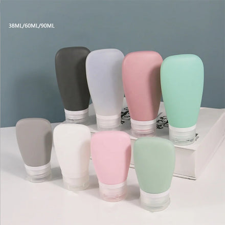 OEM/ODM 30ml 60ml 90ml Leak Proof Customized Eco Non-toxic Size Silicone Travel Bottle Set KitShower Gel Cosmetics Storage