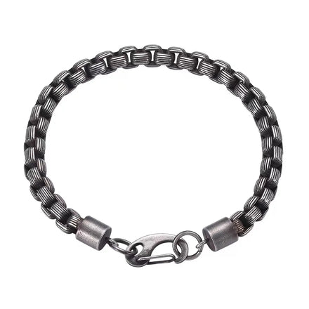 Wholesale Custom Stainless Steel Vintage Silver Mens Motorcycle Bracelet Men Hand Chain Bracelet
