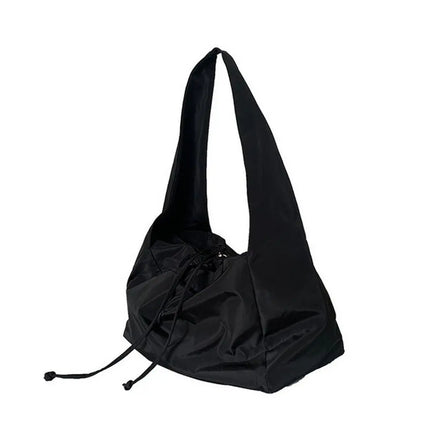 Women Bag New Nylon Bucket Fashion Solid Zipper Soft Shoulder Bag Purses and Handbags Luxury Designer Black Tote Bag