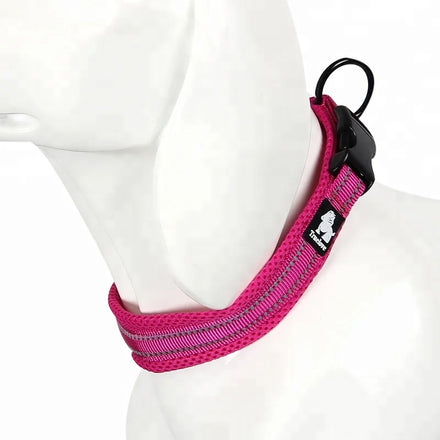 Truelove Wholesale Padded Breathable Training Soft Durable Luxury Dog Cat Collar Reflective Retractable Pet Collar Metal Buckle