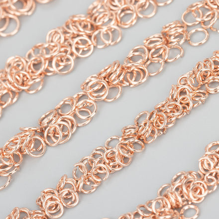 M484R 20g/Pack Rose Gold Plated Copper Jump Ring Nickel Free Jewelry Accessories Pass REACH Not Fade for Jewelry Making