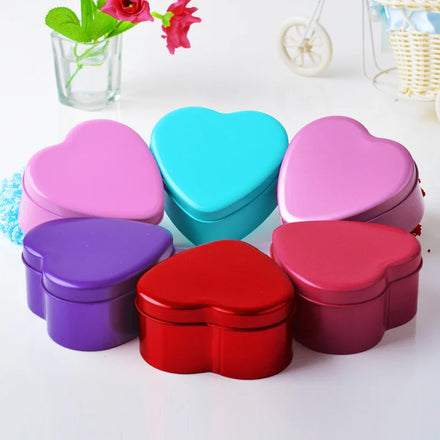 Wholesale Custom Design Heart Shape Can for Candy Gift Metal Packaging Tin Box