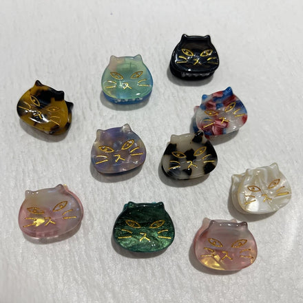 Popular Leopard Print Vertical Rabbit Small Hair Catch Colorful Acetate Mini Clip Cute Carton Children Hair Claw