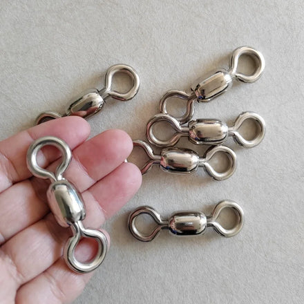 MISTER JIGGING Fish Swivels 12/0 Fishing Swivels Connector Brass Fishing Barrel Swivels
