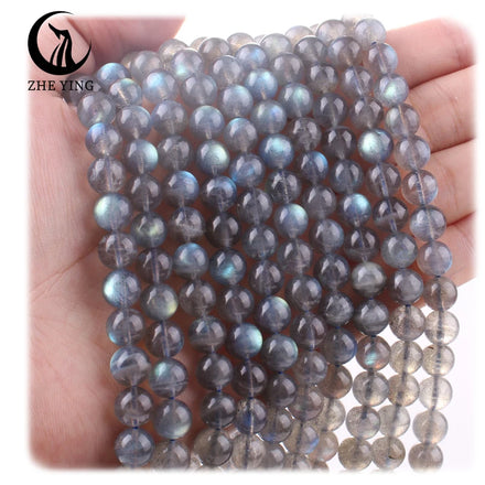 Zhe Ying Wholesale Labradorite Beads 6mm 8mm 10mm Natural Gemstone Jewelry Diy Beads Natural Stone Beads for Jewelry Making