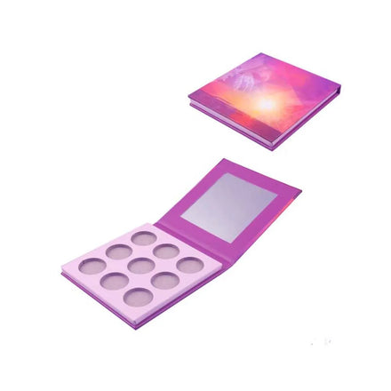 Custom Eyeshadow Size Print Pattern Cosmetic Empty Beauty Glazed Palette Eco Cosmetic Case Palette Mirror Makeup Eye Shadow Pans