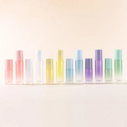 5ml 10ml Pearlescent Ombre Perfume Essential Oil Glass Roller Bottle for Custom Logo Printing Box Branding