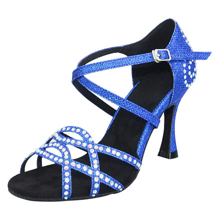 Customized Red Glitter Shoes for Dancing High Heel 6.3CM