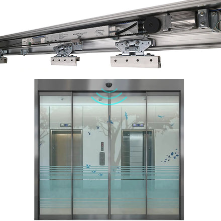 Automatic Sliding Door Systems Single/Double Door Electric Glass Door Opener Mechanism