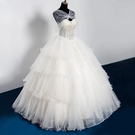 AL1130 Best Selling 2022 Bridal Gowns Luxury Long Tail Wedding Dresses with Bow and Crystal Decoration for Women