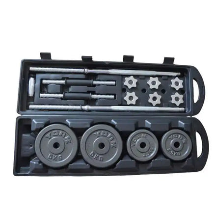 50kg Cast Iron Adjustable Dumbbells Weights Set with Gift Box Change Into Barbell Weights Set Perfect for Weight Lifting Barbell