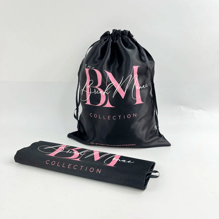 High Quality Soft Fabric Silk Satin Packaging Bag Custom logo Drawstring Satin Bundle Bags for Wig Hair Extension