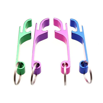 Custom Logo Laser Engraved Aluminum Anodized Bear Opener Keyring-Supermarket Hot Sell Promotional Gift (Multi-color Options)