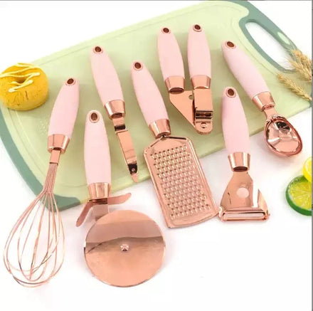 Kitchen Spoon Utensil Set 7pcs/set Egg Beater Stainless Steel Cooking Gadget Set Can Opener