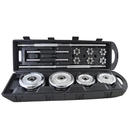 50kg Cast Iron Dumbbell Sets with Portable Packing Box 2In1 Dumbbells Barbell with Connecting Rod 50kg Home Gym Training