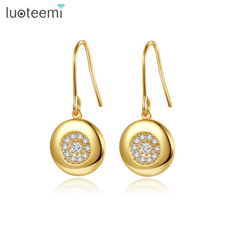 LUOTEEMI Ear Ring Earing Korean Style Jewelry Woman 18K Gold Wholesale Plated 2025 Trendy Earrings
