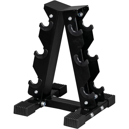 Home Gym Fitness Dumbbell Rack 3-Tier Metal Hex Vertical Weight Stand Wide Home Gym Dumbbell Holder Storage