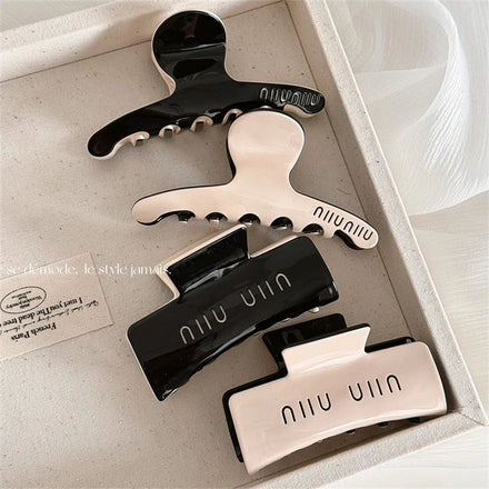 Trendy Creative Custom Letters Acrylic Hair Claws Fashion Women Girls Large Shark Hair Clips Hair Accessories