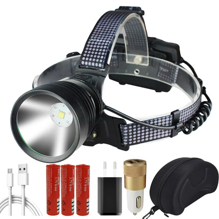 XHP100 9-Core Headlight Zoomable Rechargeable Cooling Fan 18650 Rechargeable Usb Led Head Torch Flashlight Headlights Headlamp