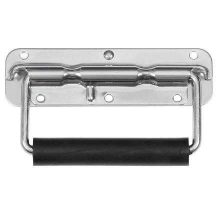 Chrome Mount Spring Loaded Surface Lifting Handle with Rubber Grip for Flight Case