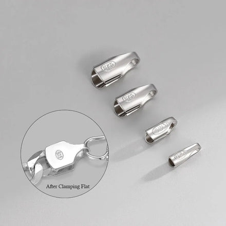 Wholesale 925 Sterling Silver Gold Plated End Clip Buckle Chain Clip Clasp for Necklace Bracelets Jewelry Making