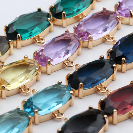 M495 10pcs/lot Wholesale Jewelry Accessoriesjump Ringdiy Glass Pendantcopper Metalhand Madediy Earringjewelry Making