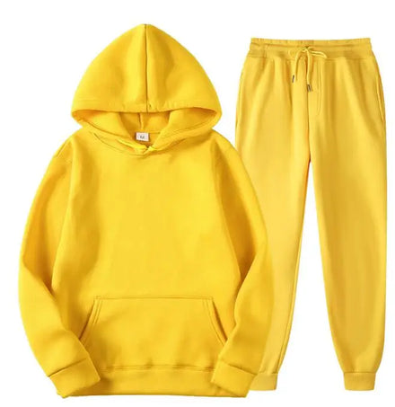 Wholesale New Men's Hooded Pullover Sweater Solid Color Long Sleeve Coat and Women's Couple's Sweater Suit Men's Sets