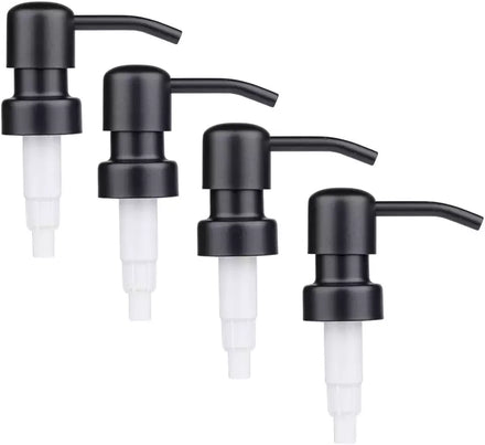 28/410 Black Frosted ABS Aluminum Clip Lock Non-Spill Pump Sprayer Shampoo Bottle for Body Washing
