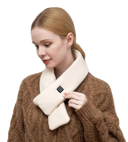 USB Rechargeable Luxury Women's Adult Winter Scarf Long Thermal Cramps Soft Warm Polyester Autumn Brand BETTY LUORI