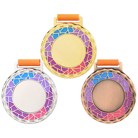 Wholesale Price Free Printed Stickers Metal Blank Medals for Any Competition Sports Marathon Football Taekwondo Medal Trophy