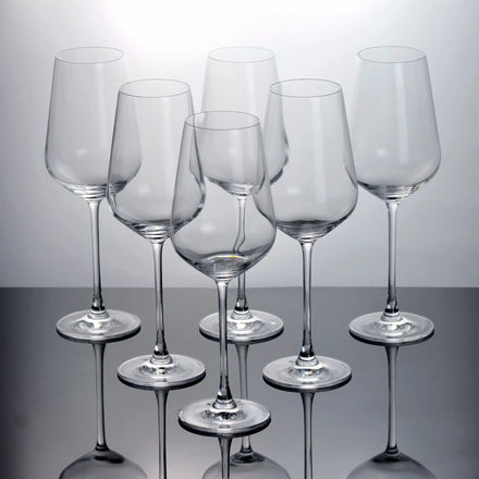 Hxglass American Style Flat Bottom Crystal Wine Glasses 430-770ml Red & White Long Stem Luxury Wedding Set