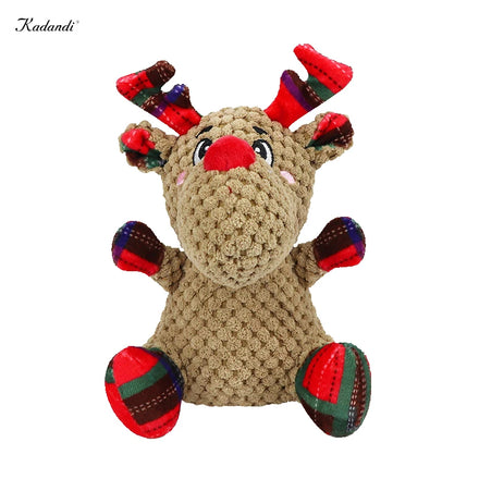 Wholesale Funny Luxury Pet Christmas Gift Dog Toys Linen and Eco-Friendly Chew Plush Hide and Seek Dog Toy