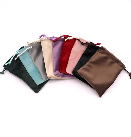 New Design Velvet Mini Bag Package Gift Dust Pouch Drawstring Line With Logo Printing Custom Jewelry Pouches