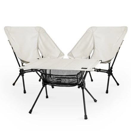 KingGear Outdoor Lightweight Custom Logo Aluminium Folding Picnic Camping Chair and Table Set