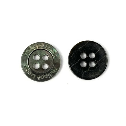 Natural Mother of Pearl Shell Buttons 4-Hole Polishing Washable Black Mop for Shirts