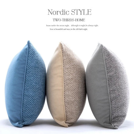 Nordic Ins Cotton Linen Sofa Pillow Cushion Cover Rectangular Solid Color Pillow Cover Customized