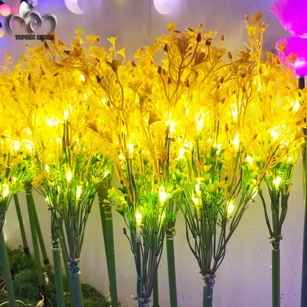 Christmas Outdoor Garden Decoration Ip46 Waterproof High Simulation Rapeseed Light Flowers Stand