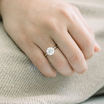 Custom 1 Carat Gia IGI Certified Diamond Ring 18K Gold Solitaire Engagement Ring 1.0ct Created Lab Grown Diamond Ring