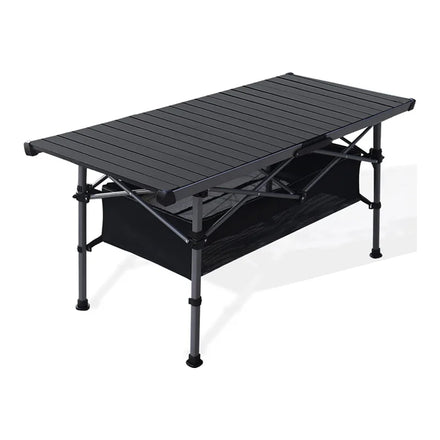 Woqi Folding Camping Portable Table Aluminum Roll-up Table with Carry Bag for Outdoor Camping Picnic Backyard BBQ Patio for Part