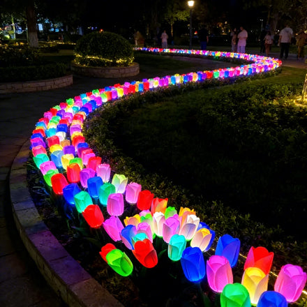TOPREX Decorative Outdoor Waterproof LED Tulip Light Garden Party Festival Ramadan Wedding Landscape Lighting