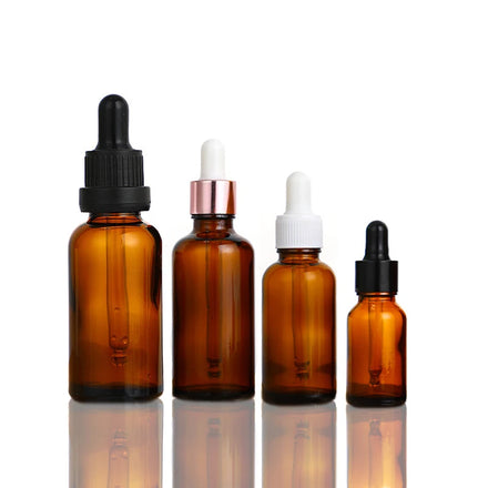 Wholesale Custom Color Glass Dropper Bottles with Screen Printing for Cosmetic Packaging Essential Oil & Skin Care Serum & Cream