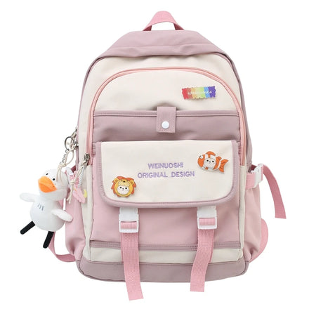 047 Student School Bag Girl Cute Backpack Versatile Backpack Large Capacity Travel Bag