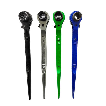 LINYI QUEEN 19/22mm Box Socket Ratchet Wrench Drop Forged Podger Handle Pearl Nickel Scaffolding Key